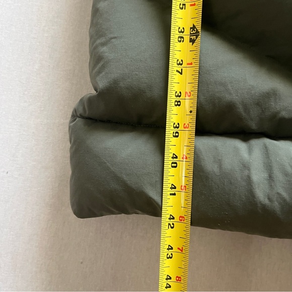 Aritzia Wilfred The Duvet Puffer Long Goose Down Coat Olive Green Size S - Picture 8 of 14